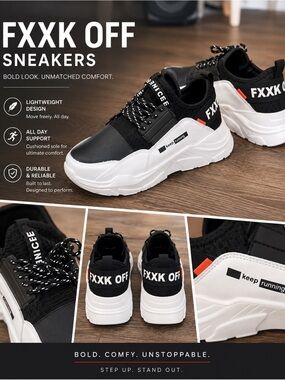 Men's Black and White MLO prototype Sneakers